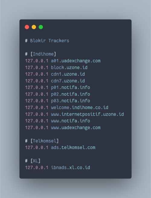 Penambahan Blokiran Tracker - Trakteer.id